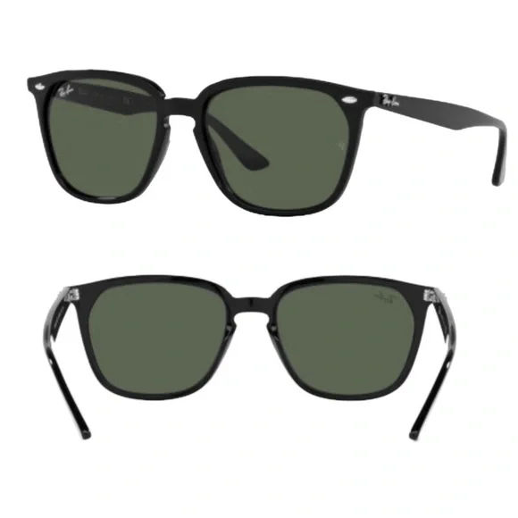 Ray Ban Polarized Unisex Sunglass RB436255-18-145 Black Square Authentic NEW